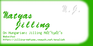 matyas jilling business card